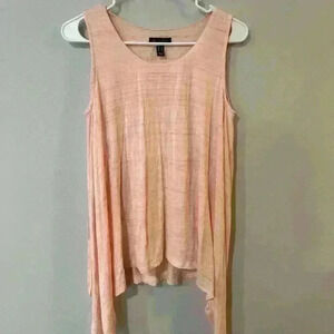 H by Halston Light Pink Double Layered Flowy Tank Top Women’s Size X-Small